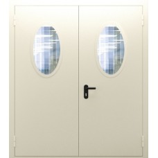 Двупольная дверь со стеклом ДПМО 02/60 (EI 60)