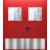 Двупольная дверь со стеклом и отбойником ДПМО 02/60 (EI 60) — №01