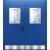 Двупольная дверь со стеклом и отбойником ДПМО 02/60 (EI 60) — №02