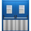 Двупольная дверь со стеклом, отбойником и системой Антипаника ДПМО 02/60 (EI 60) — №01 (NEW)