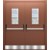 Двупольная дверь со стеклом, отбойником и системой Антипаника ДПМО 02/60 (EI 60) — №02