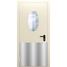 Однопольная дверь со стеклом и отбойником ДПМО 01/60 (EI 60)