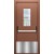 Однопольная дверь со стеклом, отбойником и системой Антипаника ДПМО 01/60 (EI 60) — №02