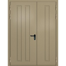 Полуторная глухая дверь с выдавленным рисунком ДПМ 02/60 (EI 60) — 010