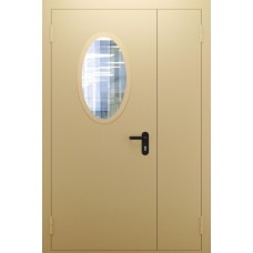 Полуторопольная дверь со стеклом ДПМО 02/60 (EI 60)