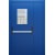 Полуторопольная дверь со стеклом и системой Антипаника ДПМО 02/60 (EI 60) — №01