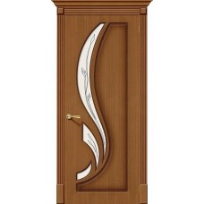 Межкомнатная дверь Bravo Лилия Шпон со стеклом
