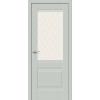 Межкомнатная дверь Bravo Прима-3 Эмалит Grey Matt / White Сrystal