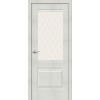 Межкомнатная дверь Bravo Прима-3 Эко Шпон Bianco Veralinga / White Сrystal