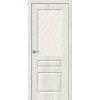 Межкомнатная дверь Bravo Скинни-15 Винил Casablanca / White Сrystal