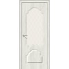 Межкомнатная дверь Bravo Скинни-33 Винил Casablanca / White Сrystal