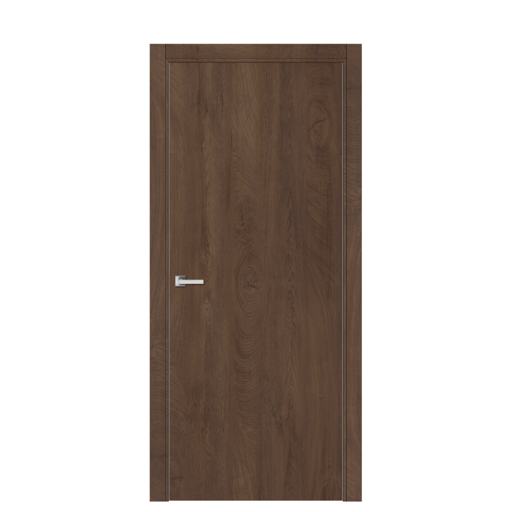 Межкомнатная дверь Ostium Aluminium A1 ДГ Бакаут коричневый