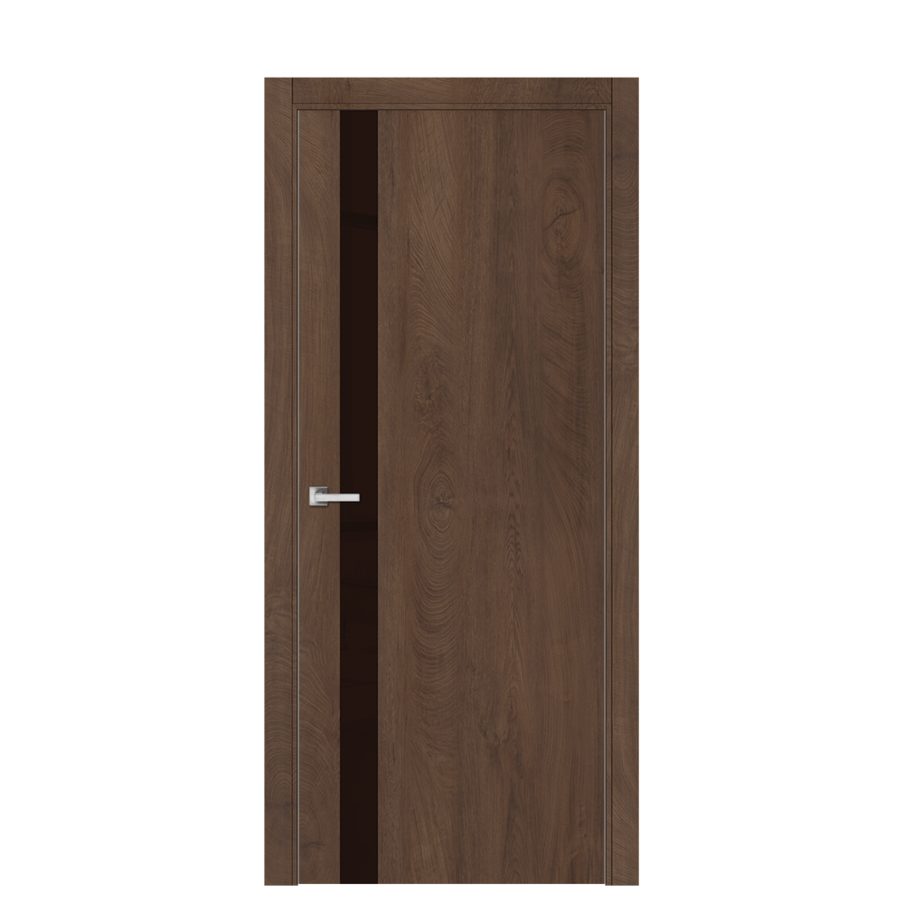 Межкомнатная дверь Ostium Aluminium A2 ДО Бакаут коричневый