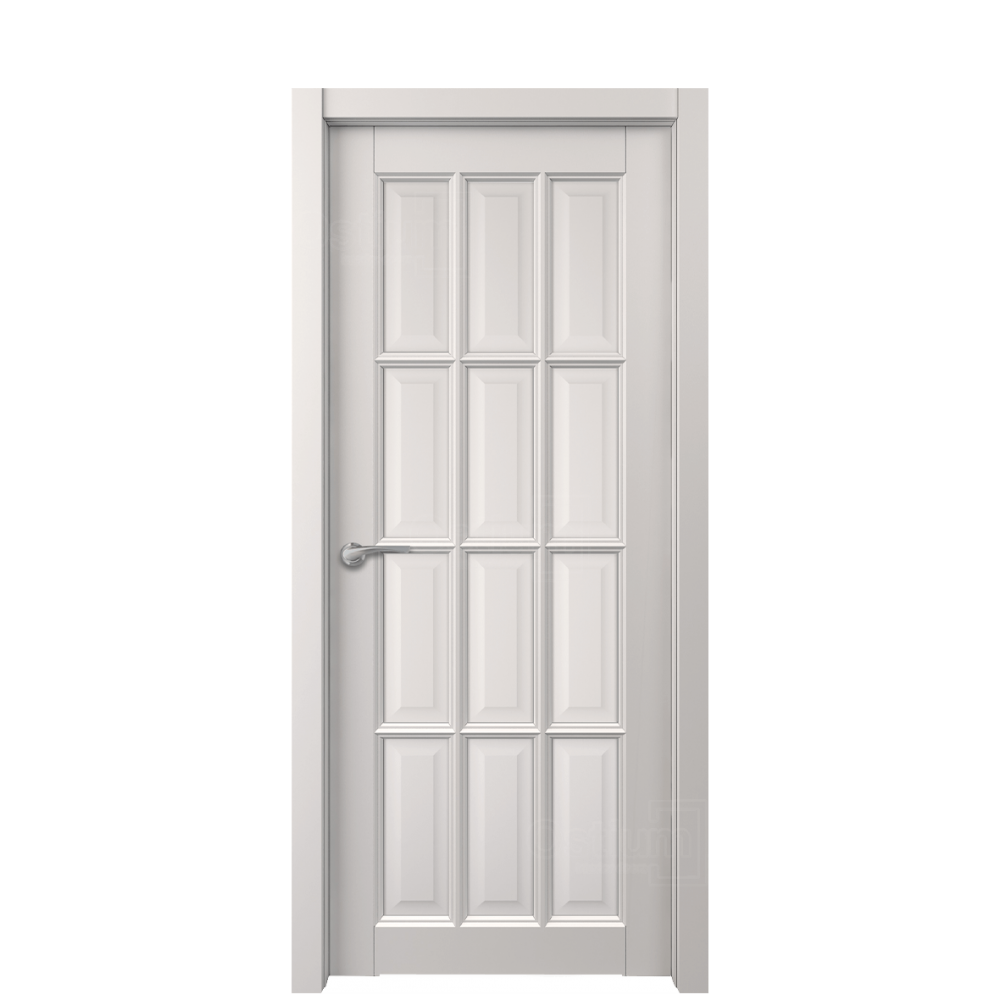 Межкомнатная дверь Ostium Elegance  E 17 ДГ Белый матовый