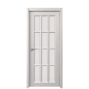Межкомнатная дверь Ostium Elegance  E 17 ДО стекло 5 Белый матовый