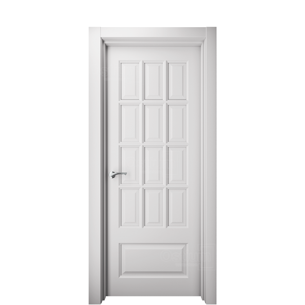 Межкомнатная дверь Ostium Elegance  Е 18 ДГ Белый дым
