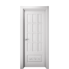 Межкомнатная дверь Ostium Elegance  E 18 ДГ с лепниной Белый матовый