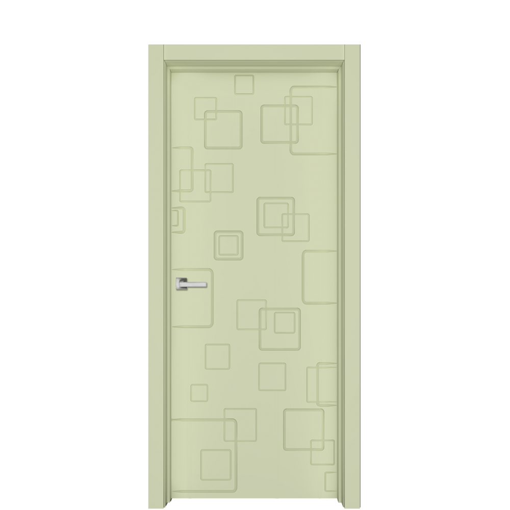 Межкомнатная дверь Ostium Geometria G15 ДГ Эмаль фисташка