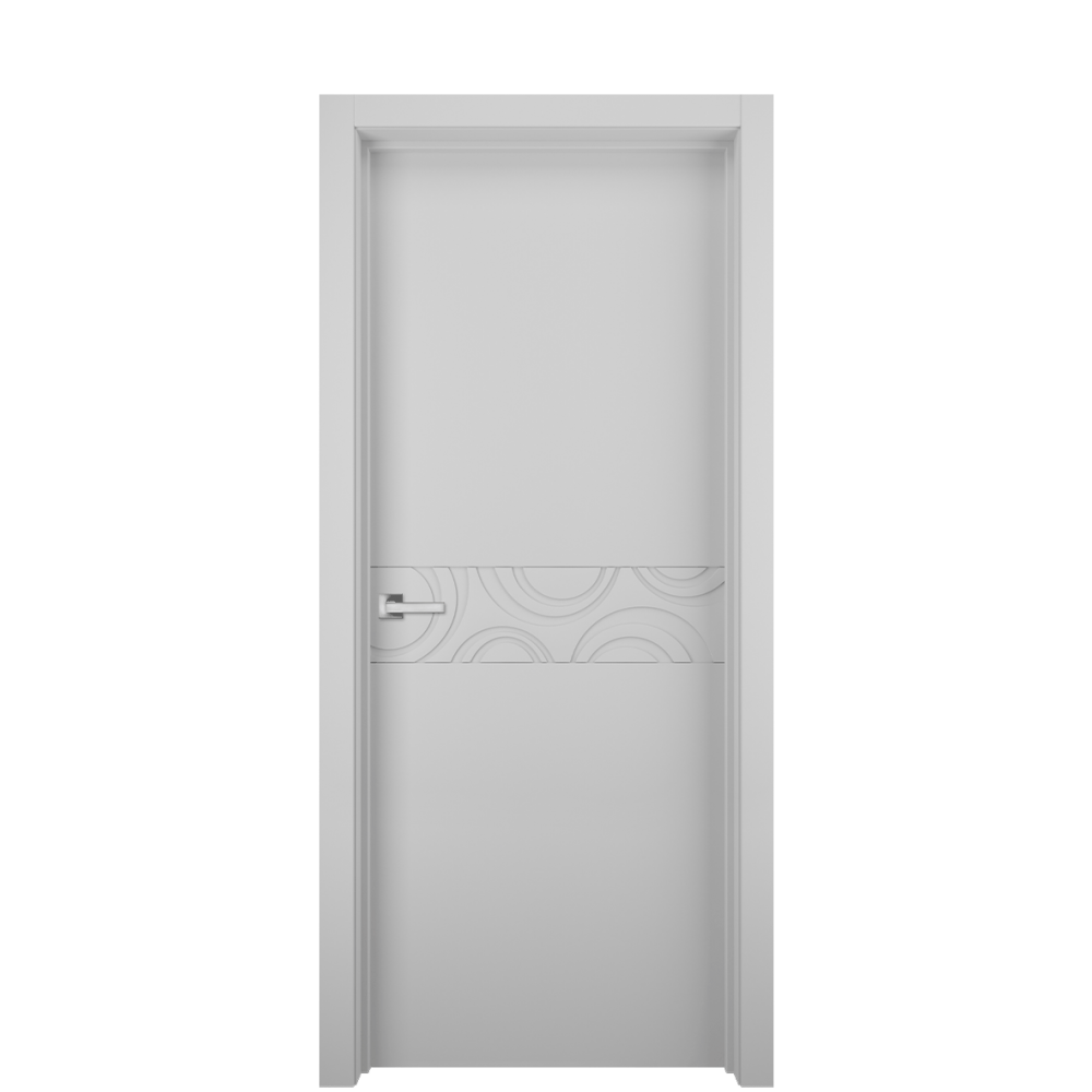 Межкомнатная дверь Ostium Geometria G28 ДГ Белый матовый