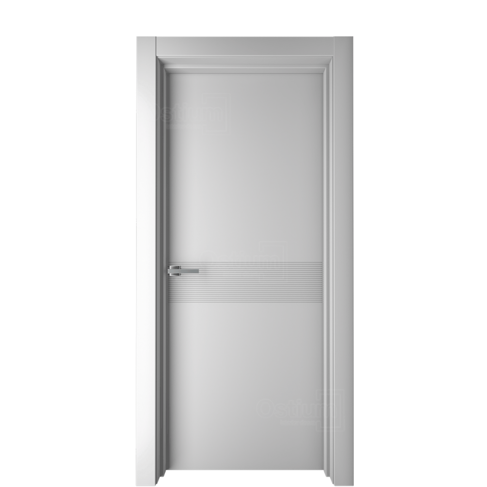 Межкомнатная дверь Ostium Geometria G32 ДГ Белый матовый