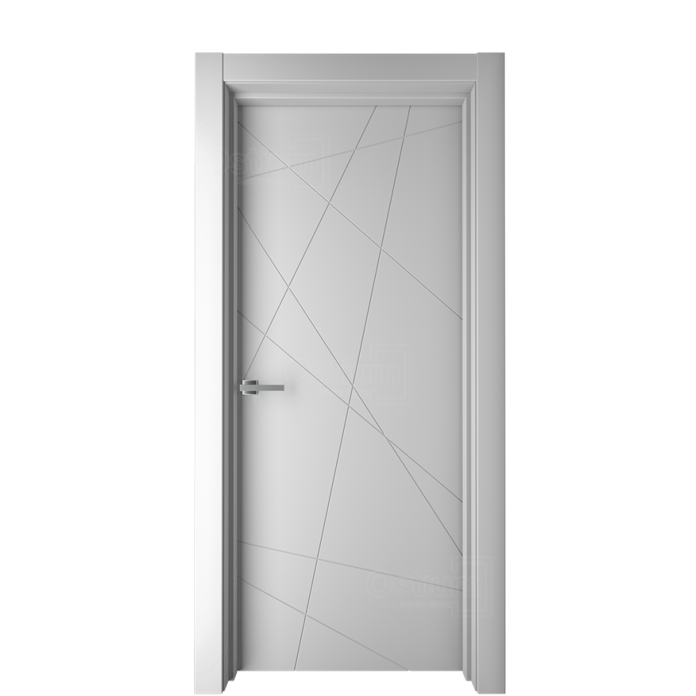 Межкомнатная дверь Ostium Geometria G35 ДГ Белый матовый