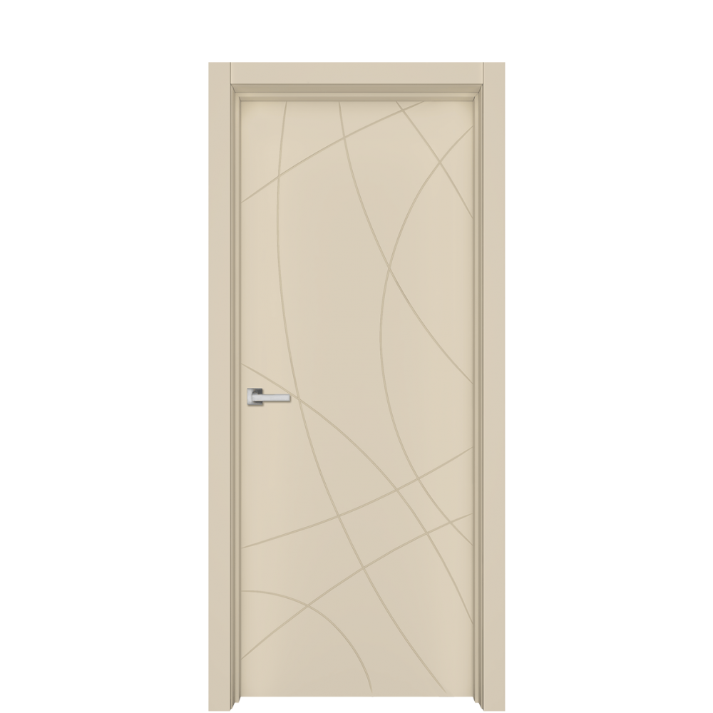 Межкомнатная дверь Ostium Geometria G8 ДГ Эмаль латте