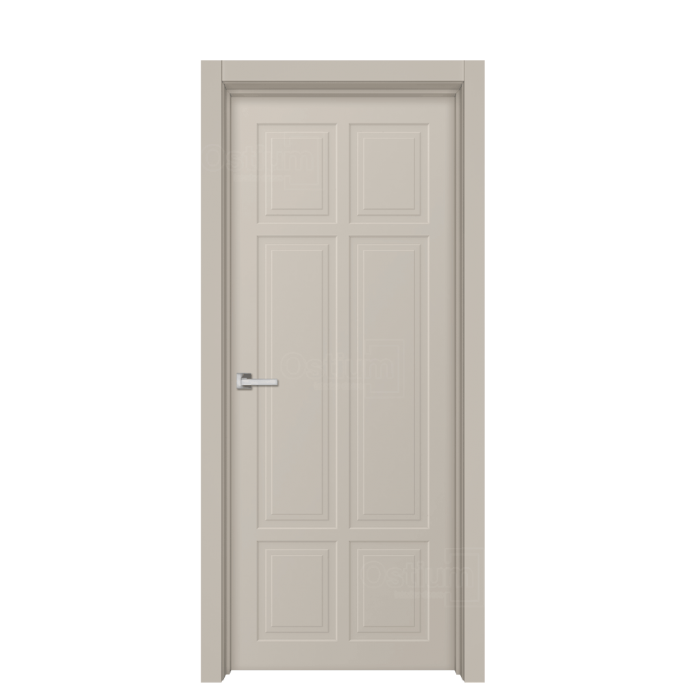 Межкомнатная дверь Ostium Navarro N12 ДГ Эмаль латте