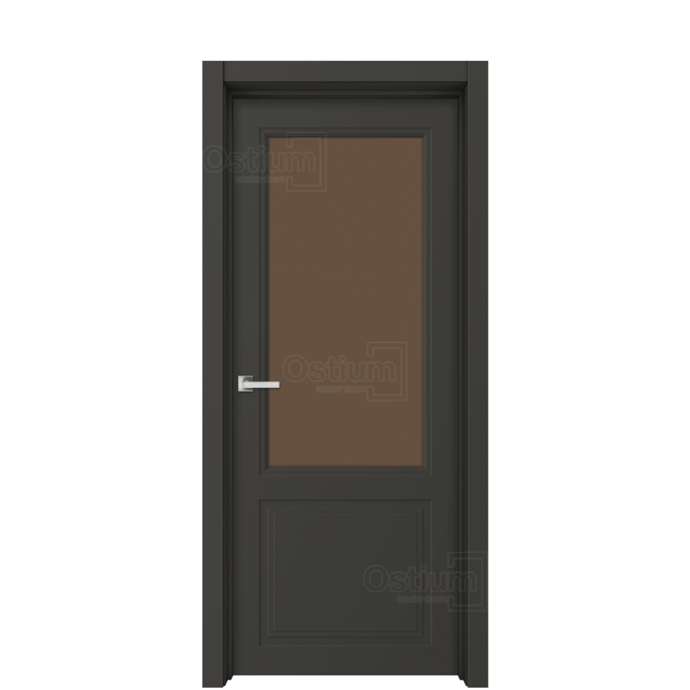 Межкомнатная дверь Ostium Navarro N2 ДО Графит