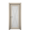 Межкомнатная дверь Ostium Navarro N23 ДО стекло2 Эмаль латте