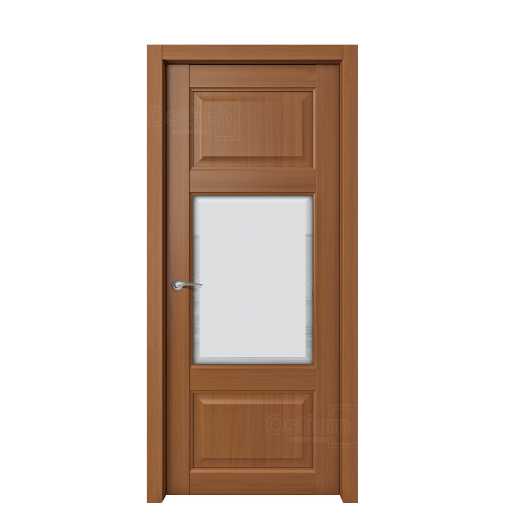 Межкомнатная дверь Ostium Prime P 6 ДО стекло 1 Белый матовый