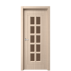 Межкомнатная дверь Ostium Palermo ПР 35 с решеткой ДО Сандал белый