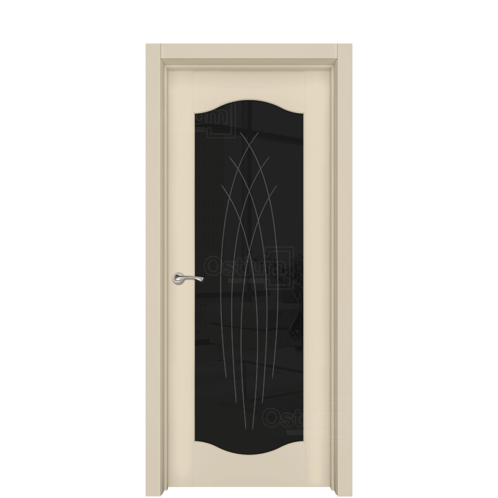 Межкомнатная дверь Ostium Prestige Престиж классик с гравировкой 17 Эмаль крем