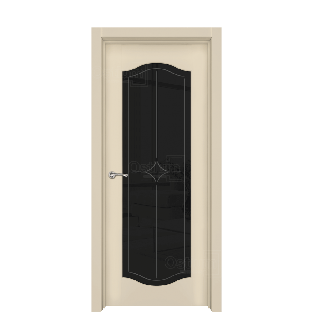 Межкомнатная дверь Ostium Prestige Престиж классик с гравировкой 28 Эмаль крем