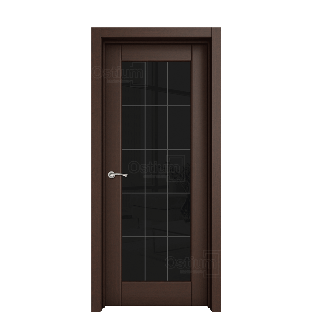 Межкомнатная дверь Ostium Prestige Престиж с гравировкой 25 Орех премиум
