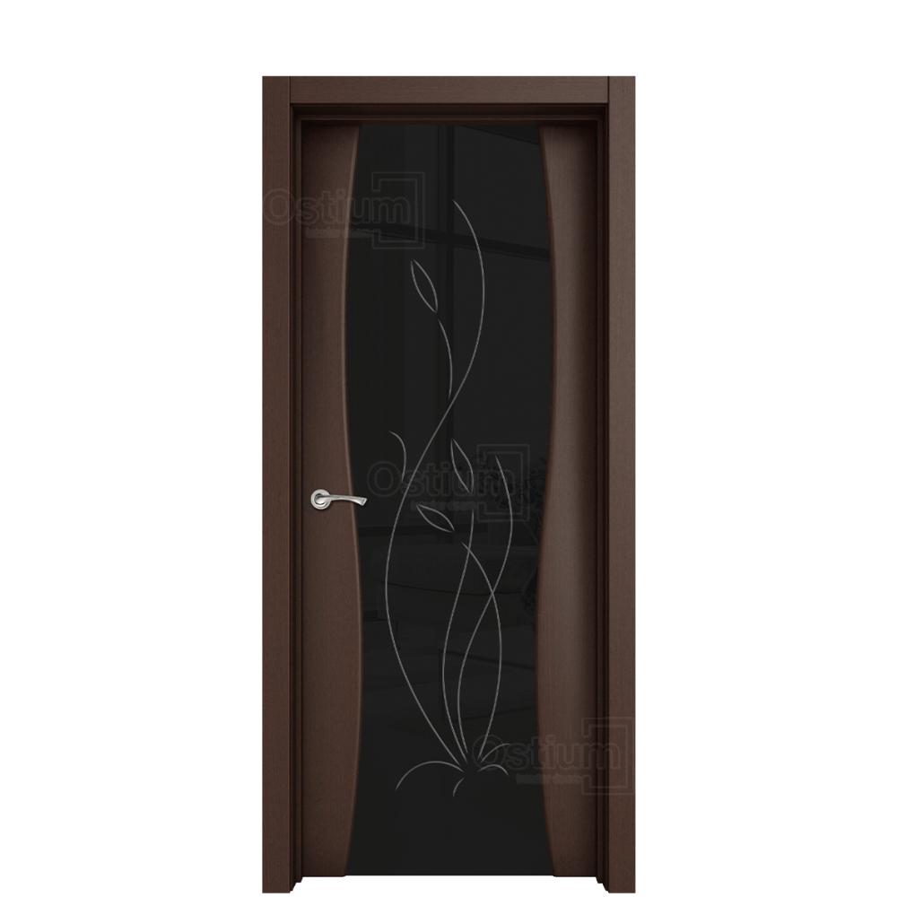 Межкомнатная дверь Ostium Sirius Сириус с гравировкой рис.11 Орех премиум