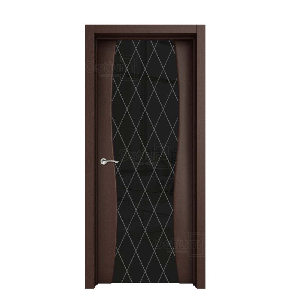 Межкомнатная дверь Ostium Sirius Сириус с гравировкой рис.12 Орех премиум