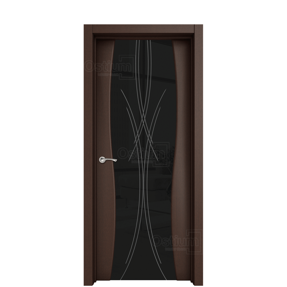 Межкомнатная дверь Ostium Sirius Сириус с гравировкой рис.14 Орех премиум