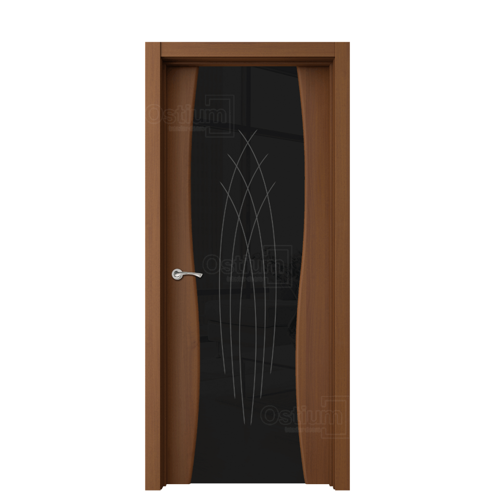 Межкомнатная дверь Ostium Sirius Сириус с гравировкой рис.17 Орех кантри
