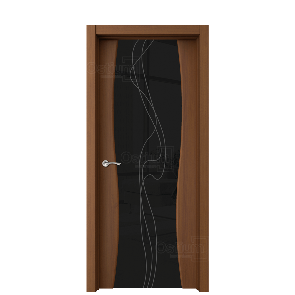 Межкомнатная дверь Ostium Sirius Сириус с гравировкой рис.19 Орех кантри