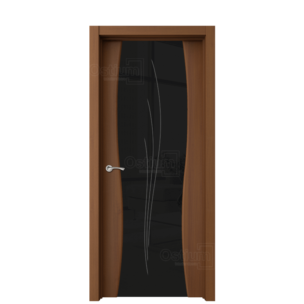 Межкомнатная дверь Ostium Sirius Сириус с гравировкой рис.20 Орех кантри