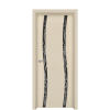 Межкомнатная дверь Ostium Sirius Сириус Волна 2 ДО с рисунком со стразами Эмаль крем