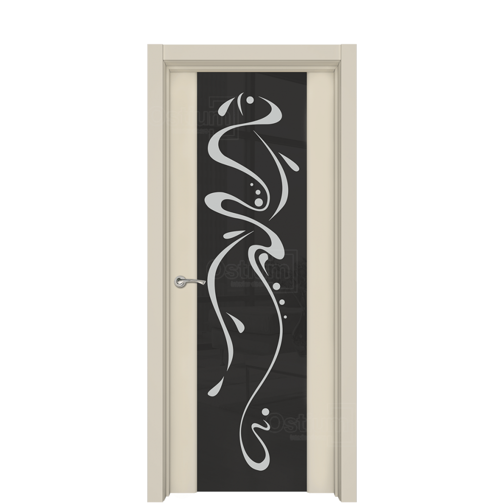 Межкомнатная дверь Ostium Style Стиль ДО Абстракция Эмаль крем