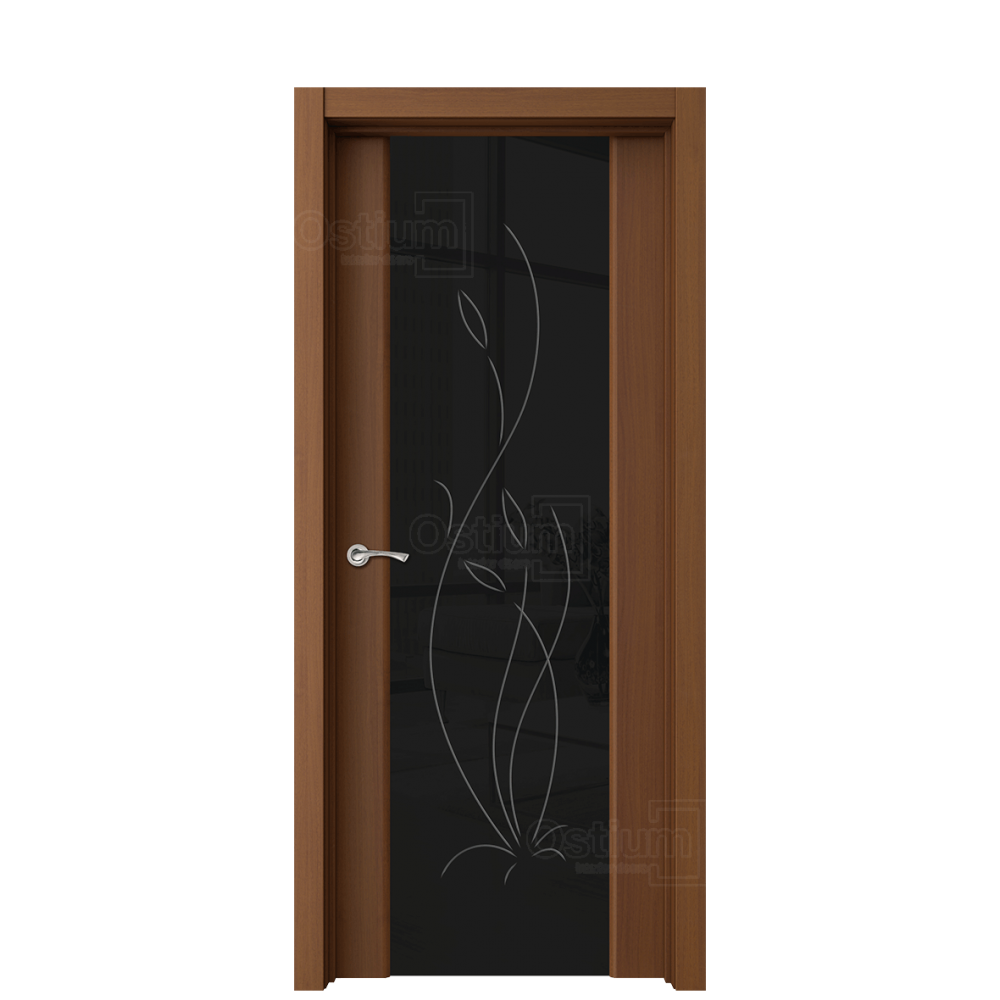 Межкомнатная дверь Ostium Style Стиль ДО гравировка 11 Орех кантри