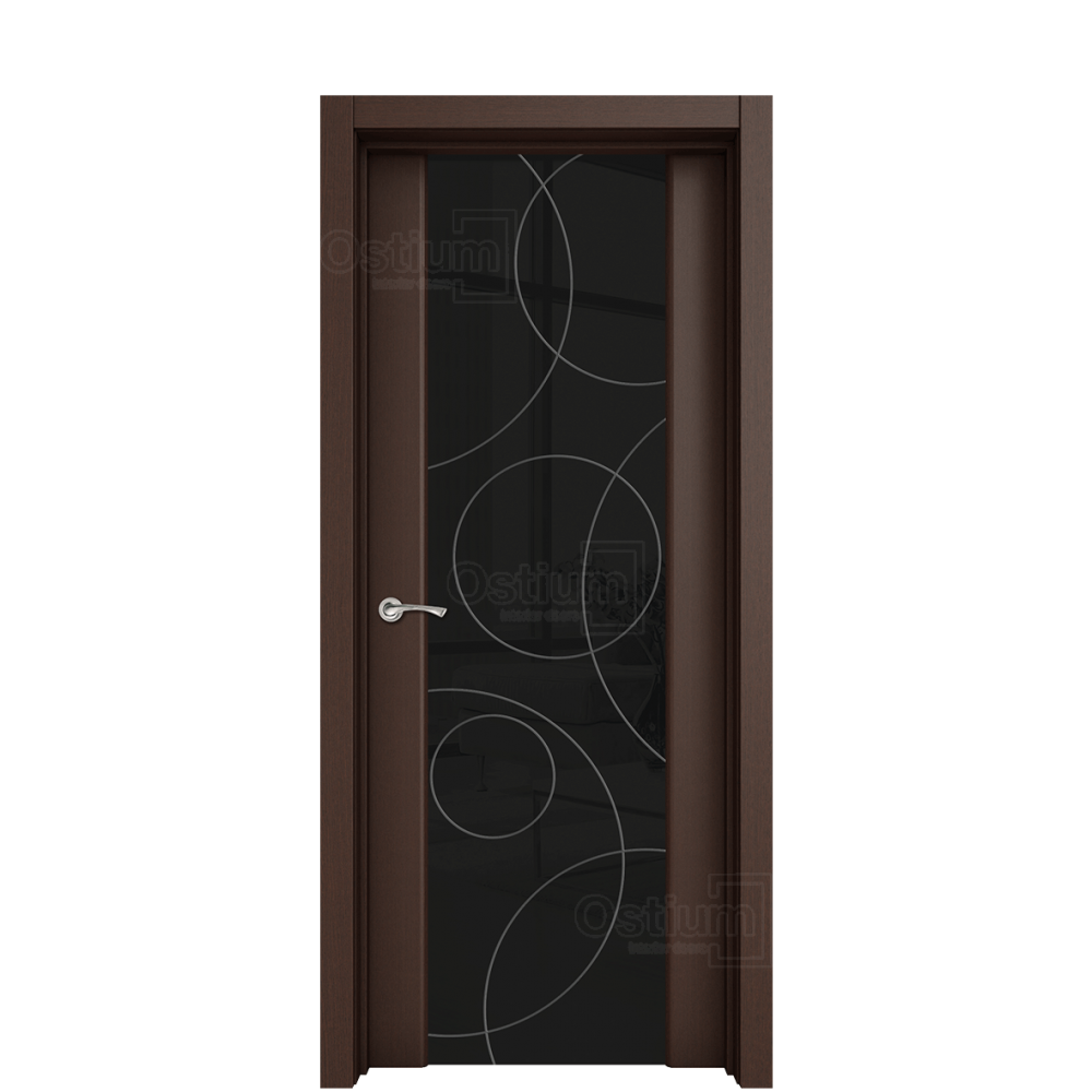 Межкомнатная дверь Ostium Style Стиль ДО гравировка 6 Орех премиум