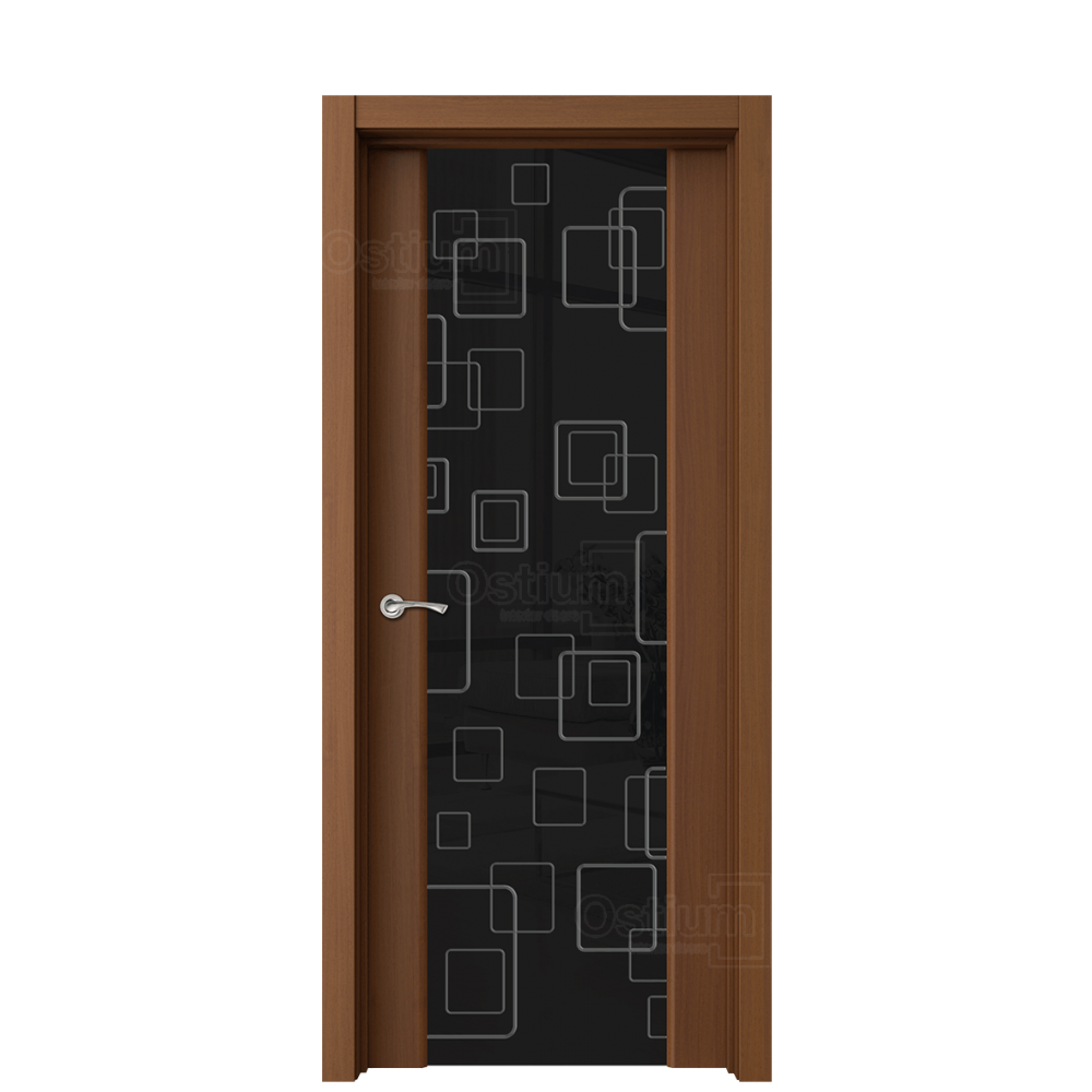 Межкомнатная дверь Ostium Style Стиль ДО гравировка 7 Орех кантри