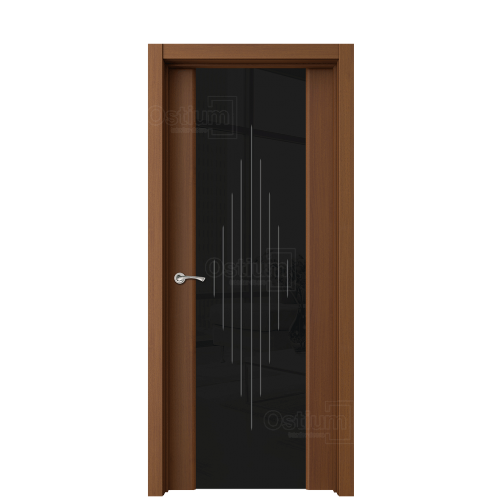 Межкомнатная дверь Ostium Style Стиль ДО гравировка 9 Орех кантри