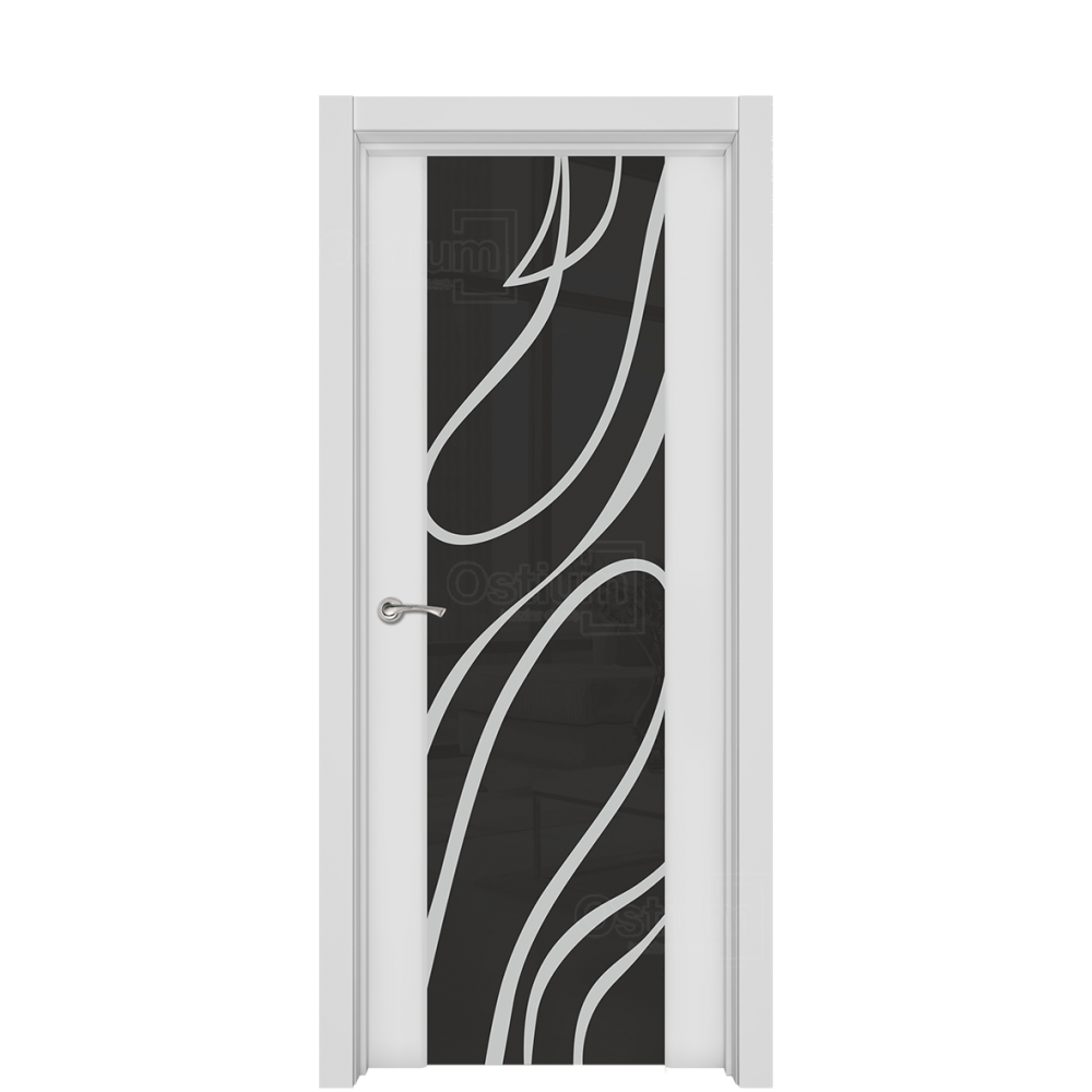 Межкомнатная дверь Ostium Style Стиль ДО Лента Белый глянец