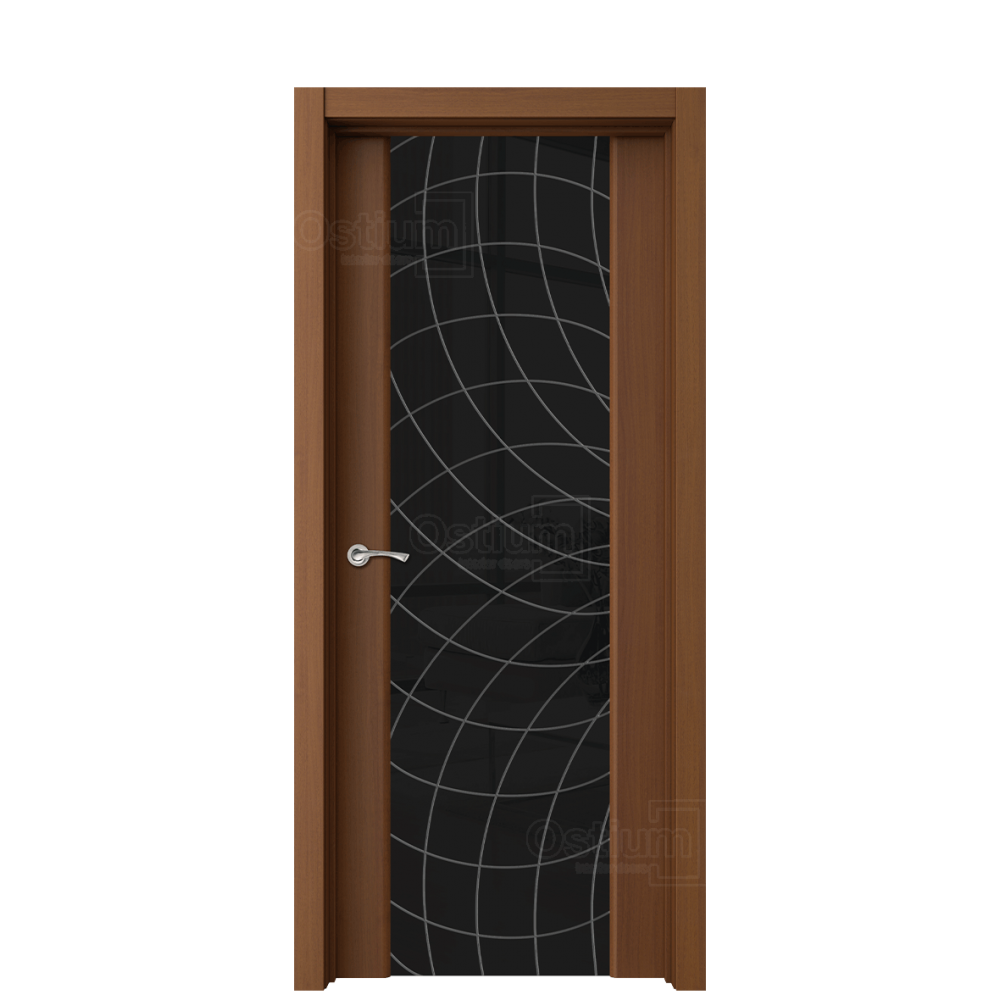 Межкомнатная дверь Ostium Style Стиль с гравировкой Орех премиум