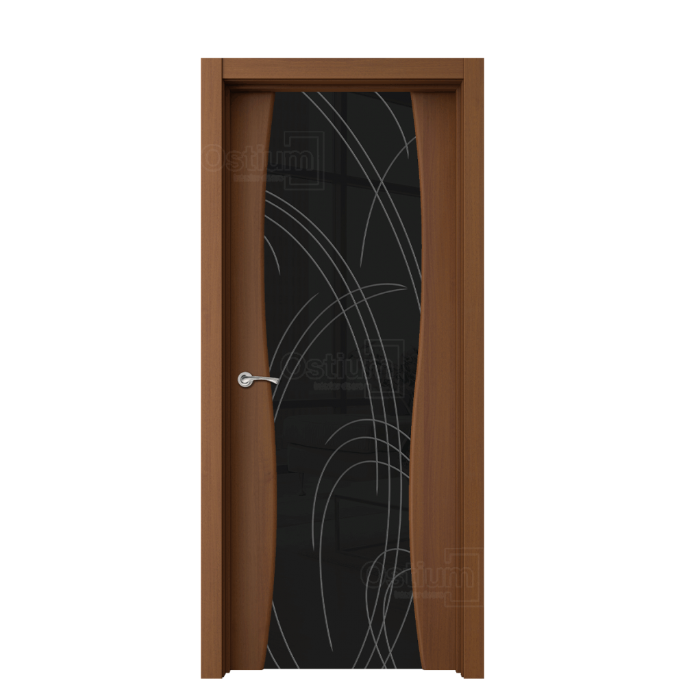 Межкомнатная дверь Ostium Sirius Стиль с гравировкой рис.16 Орех кантри