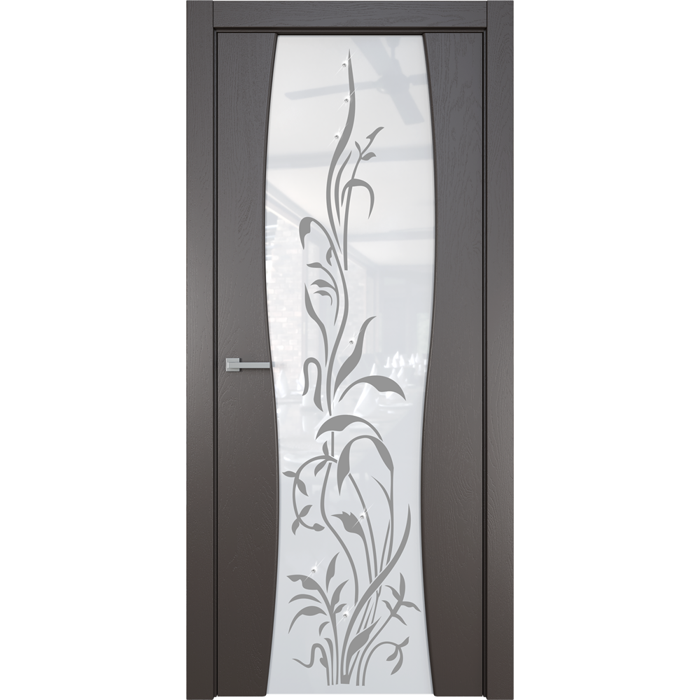 Межкомнатная дверь Prestige Style Сириус с худ. рис. со стразами